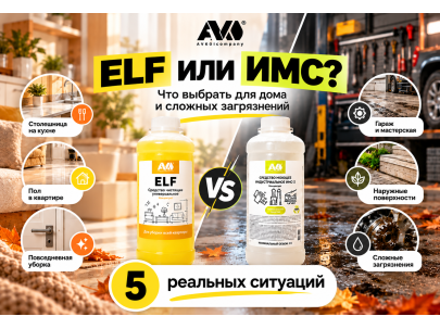 ELF или ИМС: какое средство выбрать для дома, гаража и сложных загрязнений